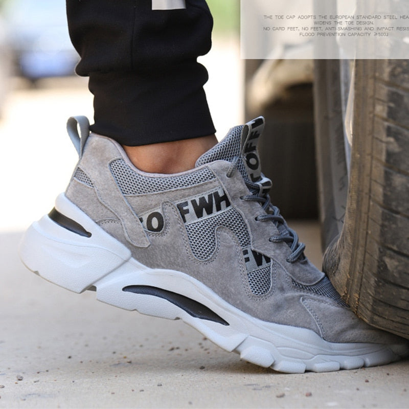 Men Industrial Shoes Boots YesUpper Material: Mesh