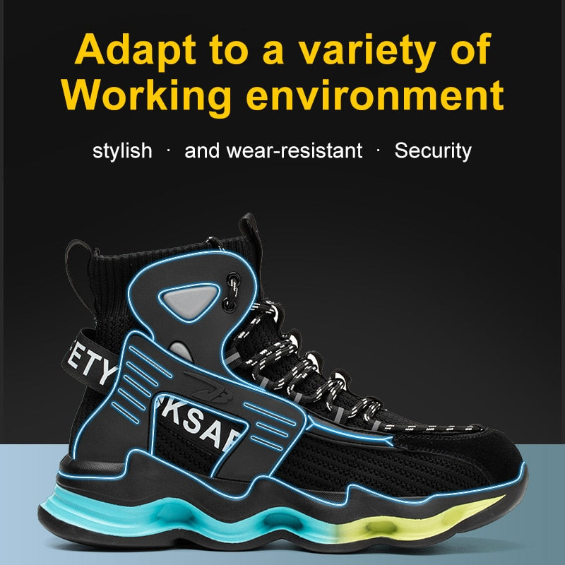 Indestructible Anti-smash Steel Toe Mesh (Air mesh)Toe Shape
