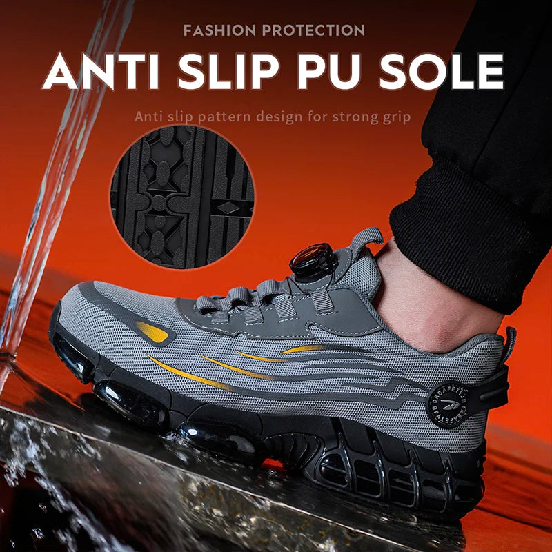 Men’s Aegis Steel-Toe Safety Sneakers – Lightweight, Puncture-Proof & Shock-Absorbing