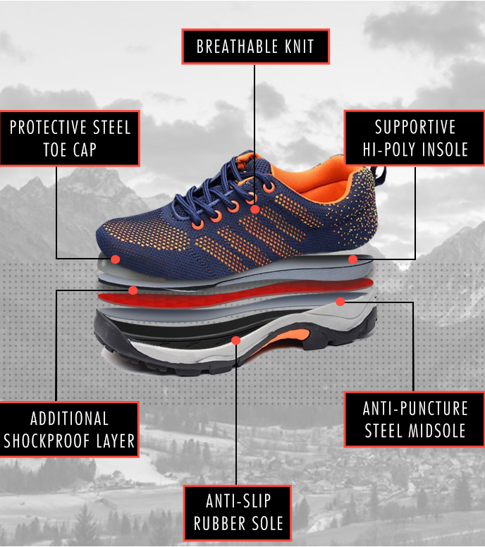 Nyx Steel Toe kicks Black Orange