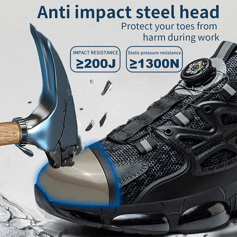 Men’s Aegis Pro Steel-Toe Safety Sneakers – Lightweight, Anti-Puncture & Shock-Absorbing