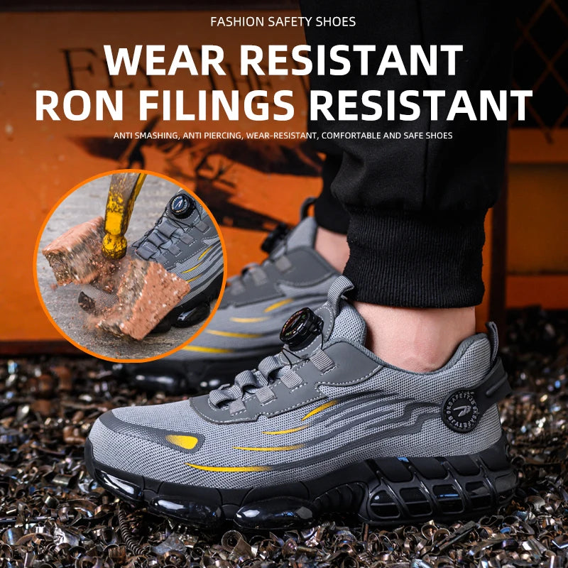 Men’s Aegis Steel-Toe Safety Sneakers – Lightweight, Puncture-Proof & Shock-Absorbing
