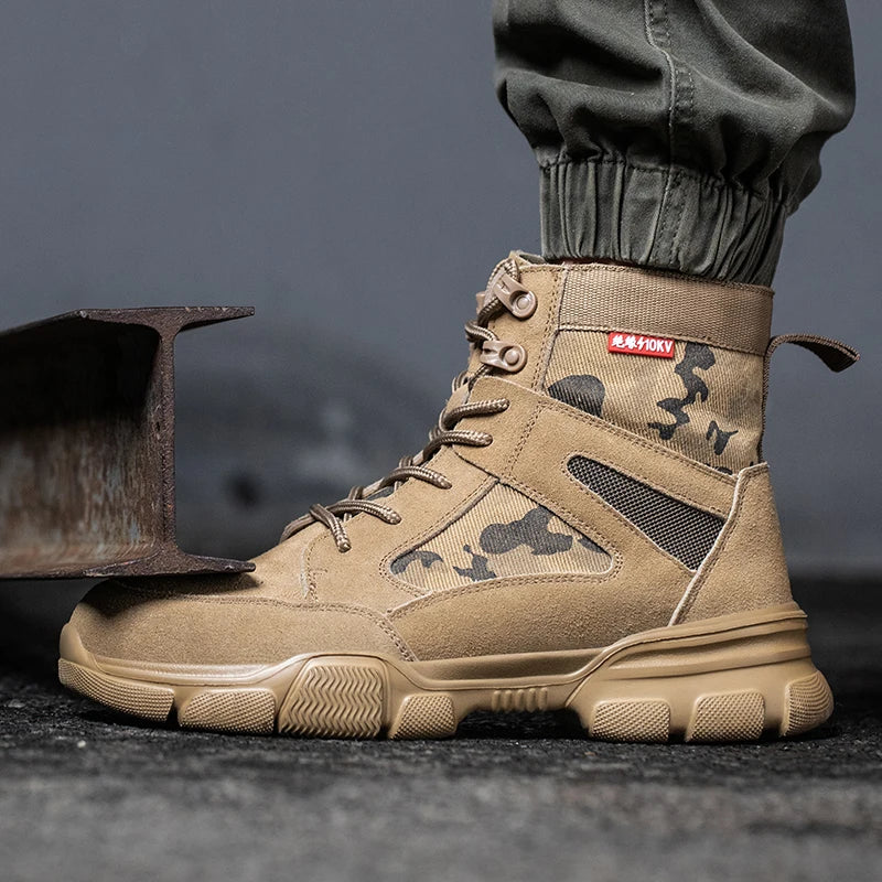 Men’s Tanrdon Tactical Safety Boots – Steel Toe, Anti-Puncture & Non-Slip