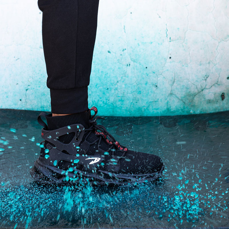 Zeus™ J3 Black Steel Toe Safety Sneakers — Lightweight High-Top Work Shoes for Ultimate Protection