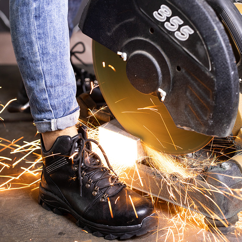 Echo™ Steel Toe Work Boots — Heavy-Duty, Anti-Slip, Impact-Resistant Safety Boots (Brown)