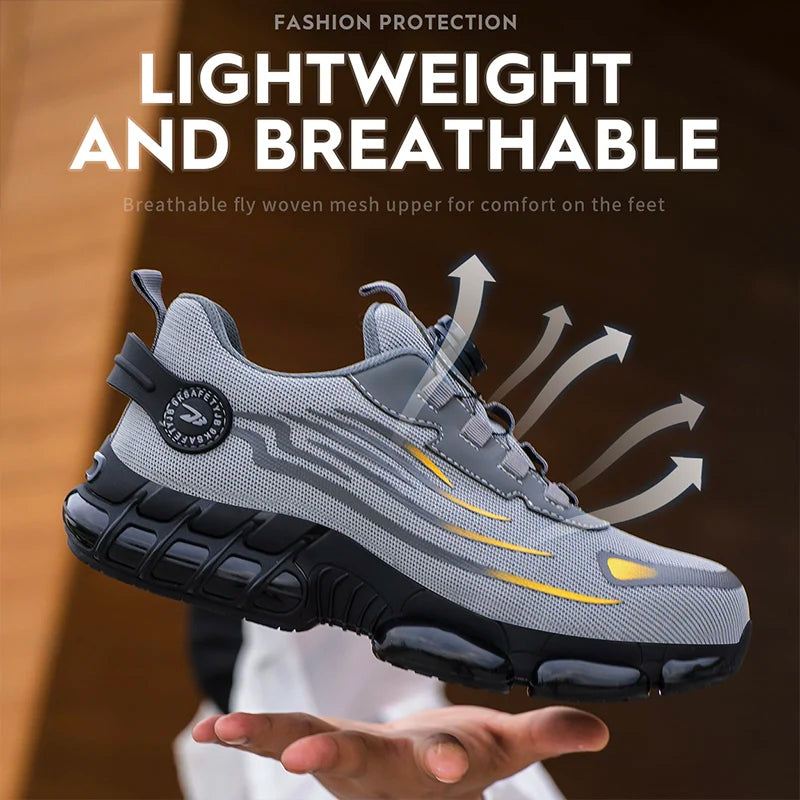 Men’s Aegis Steel-Toe Safety Sneakers – Lightweight, Puncture-Proof & Shock-Absorbing