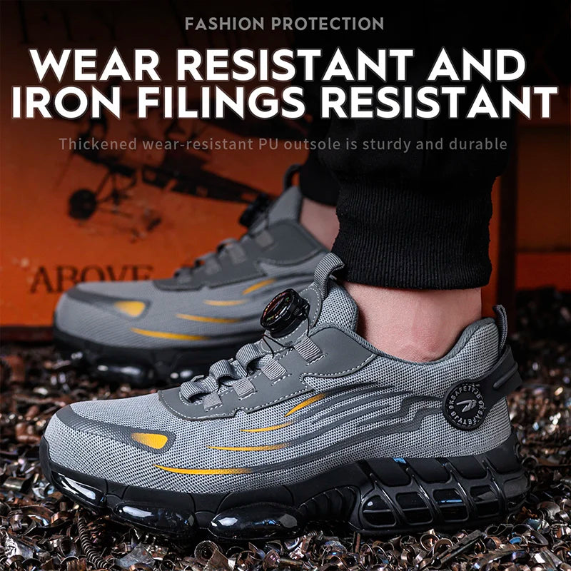 Men’s Aegis Steel-Toe Safety Sneakers – Lightweight, Puncture-Proof & Shock-Absorbing