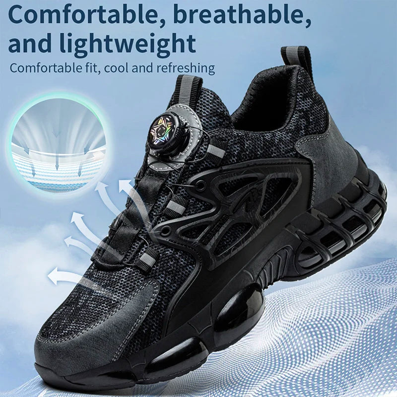 Men’s Aegis Pro Steel-Toe Safety Sneakers – Lightweight, Anti-Puncture & Shock-Absorbing