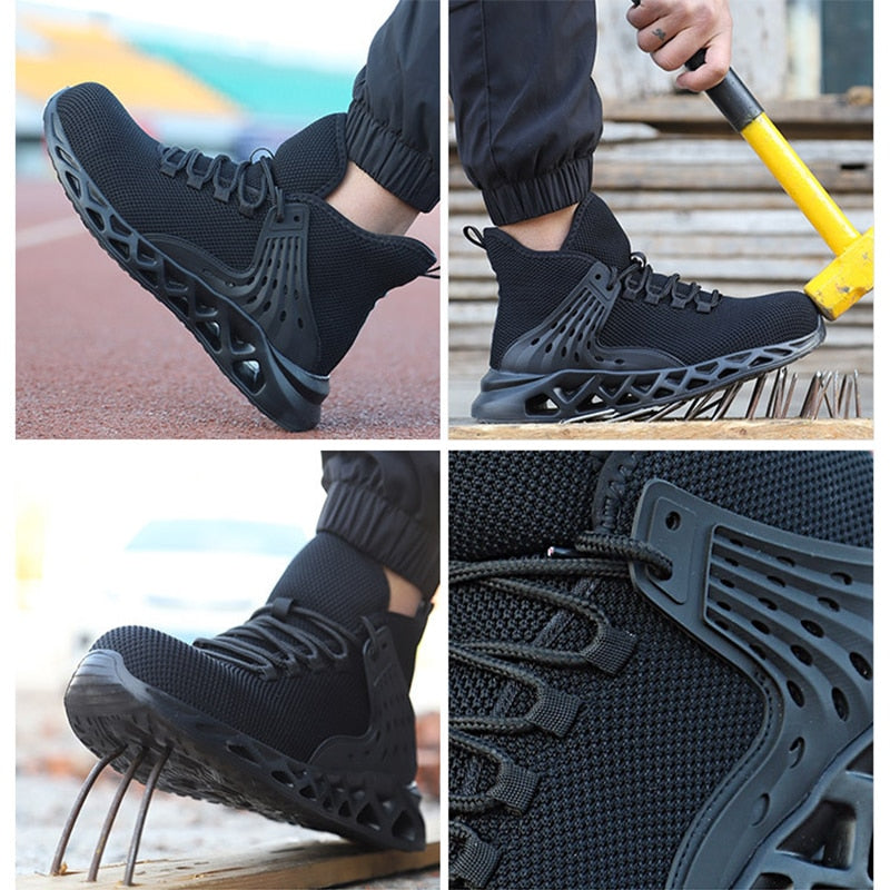 Mesh light Breathable Safety Sneakers Boots Steel Toe