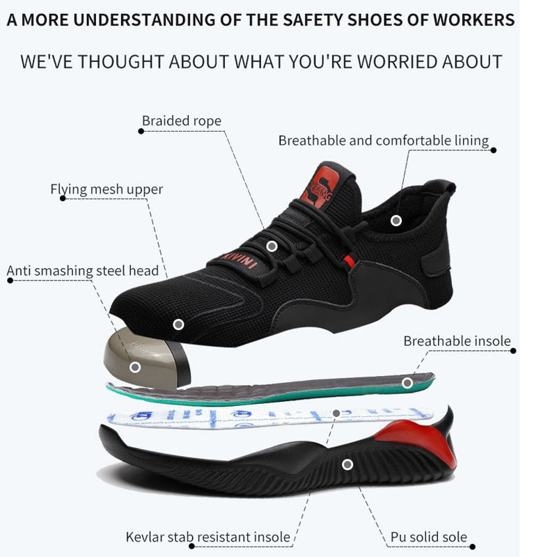 Men Puncture Proof Safety women shoes safety