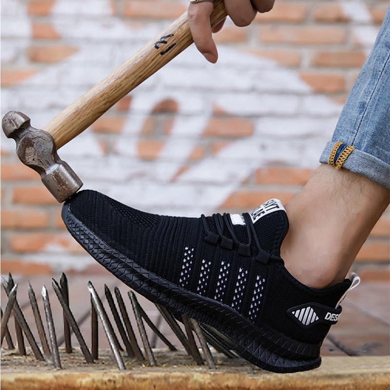 Breathable Men Summer Air Cushion Steel Toe China Model