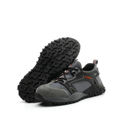 Eris™ Steel Toe Ju Bang — Lightweight, Breathable, Anti-Slip Military-Grade Work Sneakers (Grey)