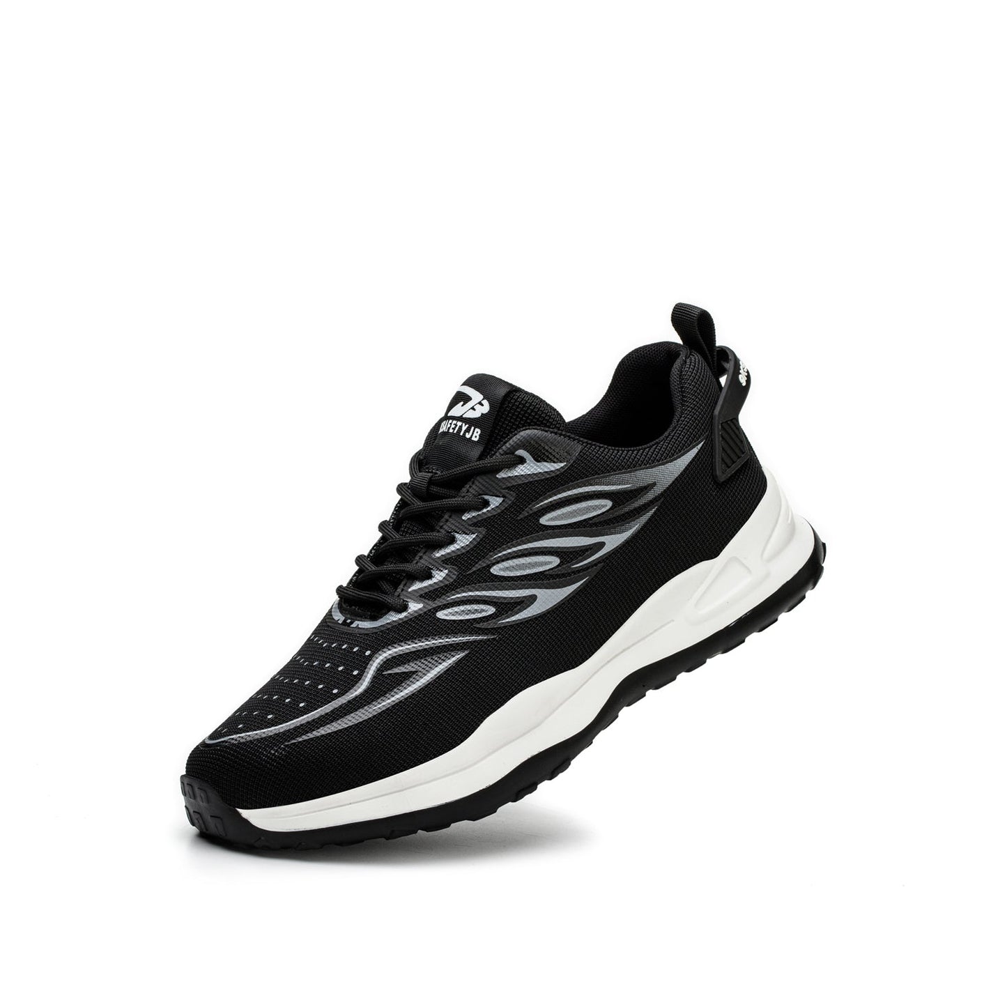 Anteros™ J3 S2 Steel Toe Work Sneakers — Lightweight, Breathable, Anti-Slip Industrial Safety Shoes (Black)