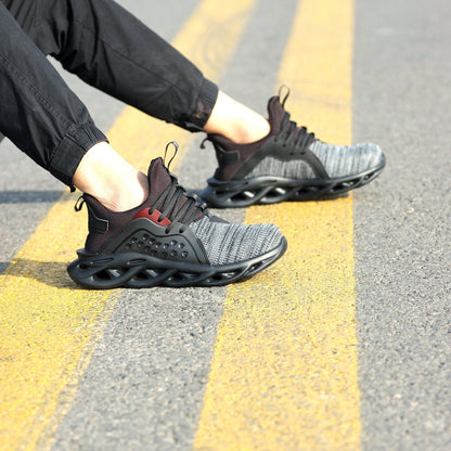 Xenon™ Dark Grey Steel Toe Work Sneakers — Lightweight, Breathable, Shock-Absorbing Safety Shoes