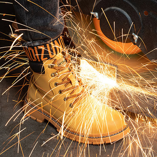 Boreas™ Brown Steel Toe Work Boots — Heavy-Duty, Slip-Resistant, Lightweight Safety Boots for Men