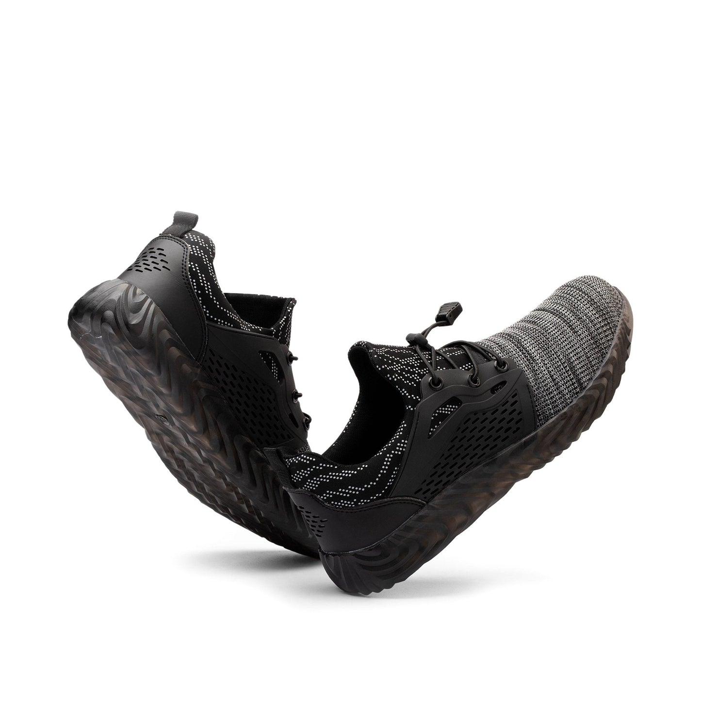 Harmonia™ Grey Steel Toe Safety Sneakers — Lightweight, Breathable, Anti-Slip Women’s Work Shoes