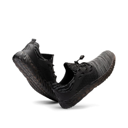 Harmonia™ Grey Steel Toe Safety Sneakers — Lightweight, Breathable, Anti-Slip Women’s Work Shoes