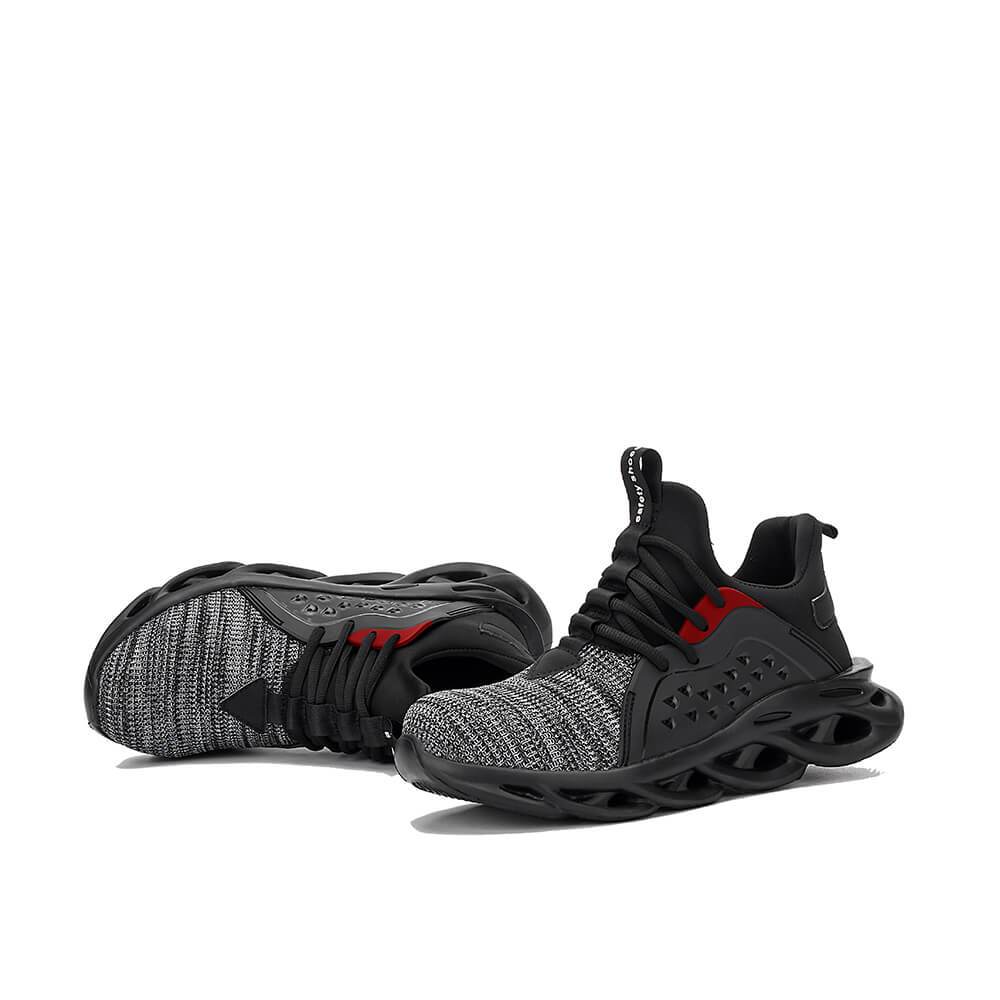 Xenon™ Dark Grey Steel Toe Work Sneakers — Lightweight, Breathable, Shock-Absorbing Safety Shoes