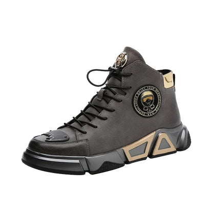 Men's Trendy Black High-Top Street luxury redefined.