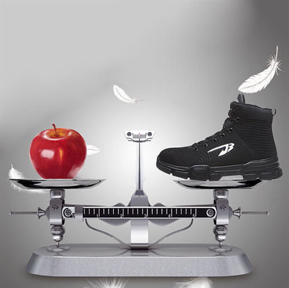 Perseus™ J3 Black X High-Top Steel Toe Sneakers — Lightweight, Anti-Slip, Shock-Absorbing Safety Footwear