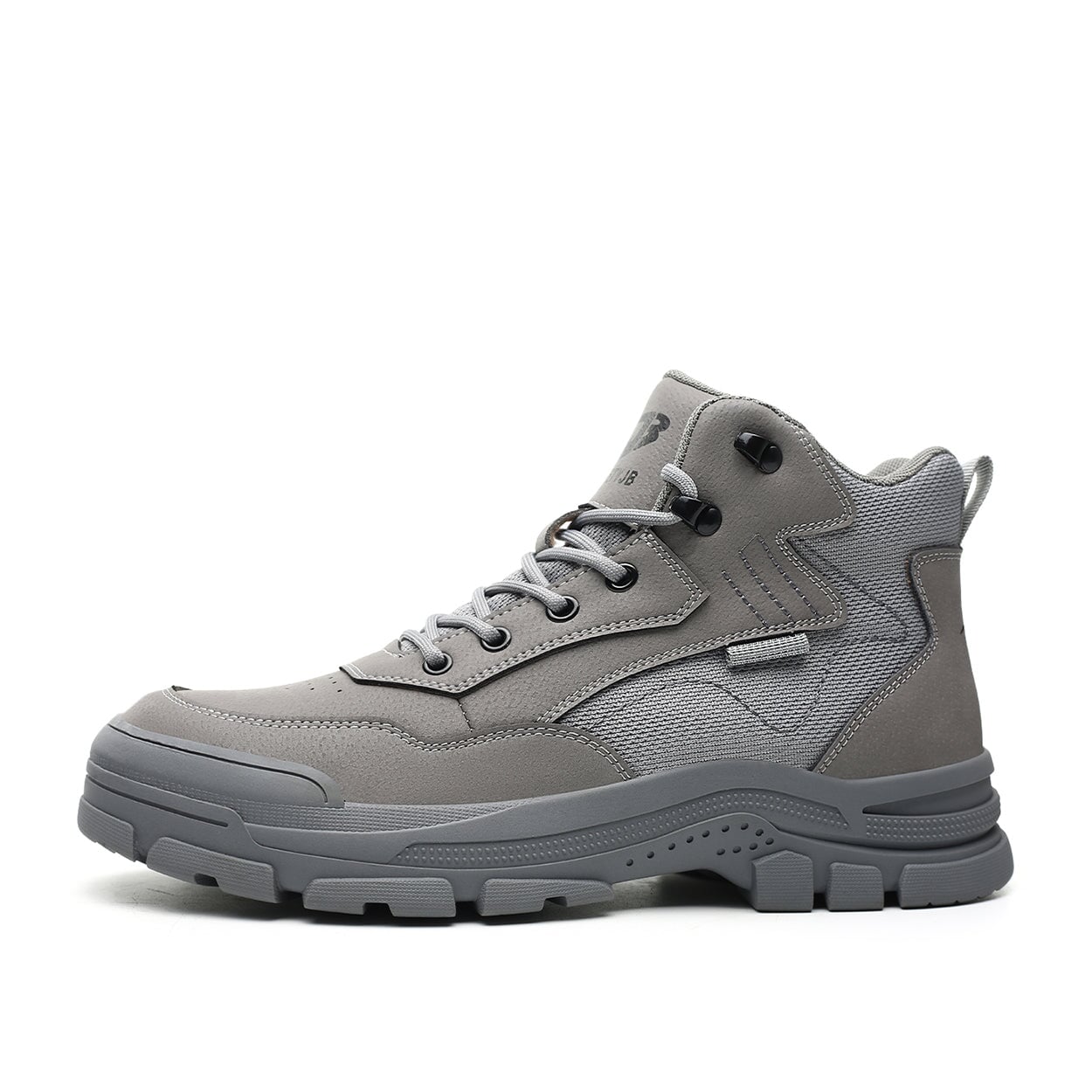 Erebus J3™ Steel Toe Work Boots — Lightweight, Slip-Resistant, Waterproof Safety Boots (Grey)