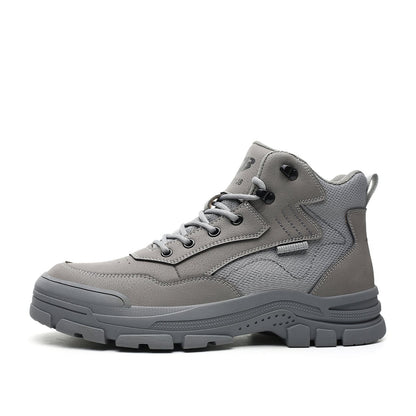 Erebus J3™ Steel Toe Work Boots — Lightweight, Slip-Resistant, Waterproof Safety Boots (Grey)
