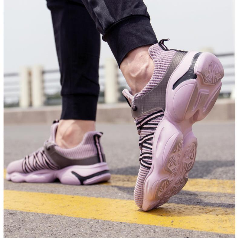 Hestia™ Pink Steel Toe Work Sneakers — Lightweight, Breathable, Anti-Slip Safety Shoes for Women