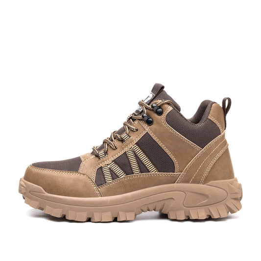 Themis™ J3 Brown Steel Toe Work Shoes — Rugged, Lightweight, Anti-Slip Safety Footwear
