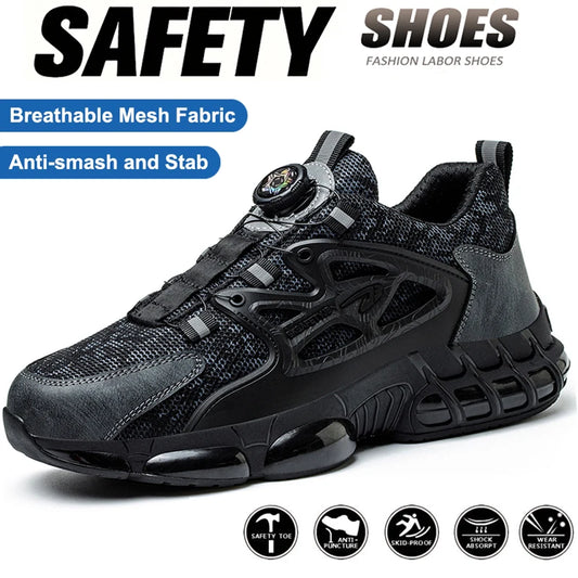 Men’s Aegis Pro Steel-Toe Safety Sneakers – Lightweight, Anti-Puncture & Shock-Absorbing