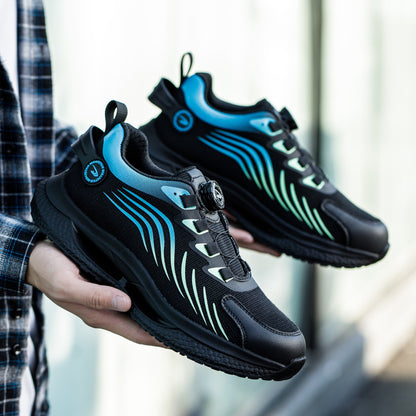 Kharon J3™ Steel Toe Sneakers — Lightweight, Shock-Absorbing, Anti-Slip Work Safety Shoes (Black)