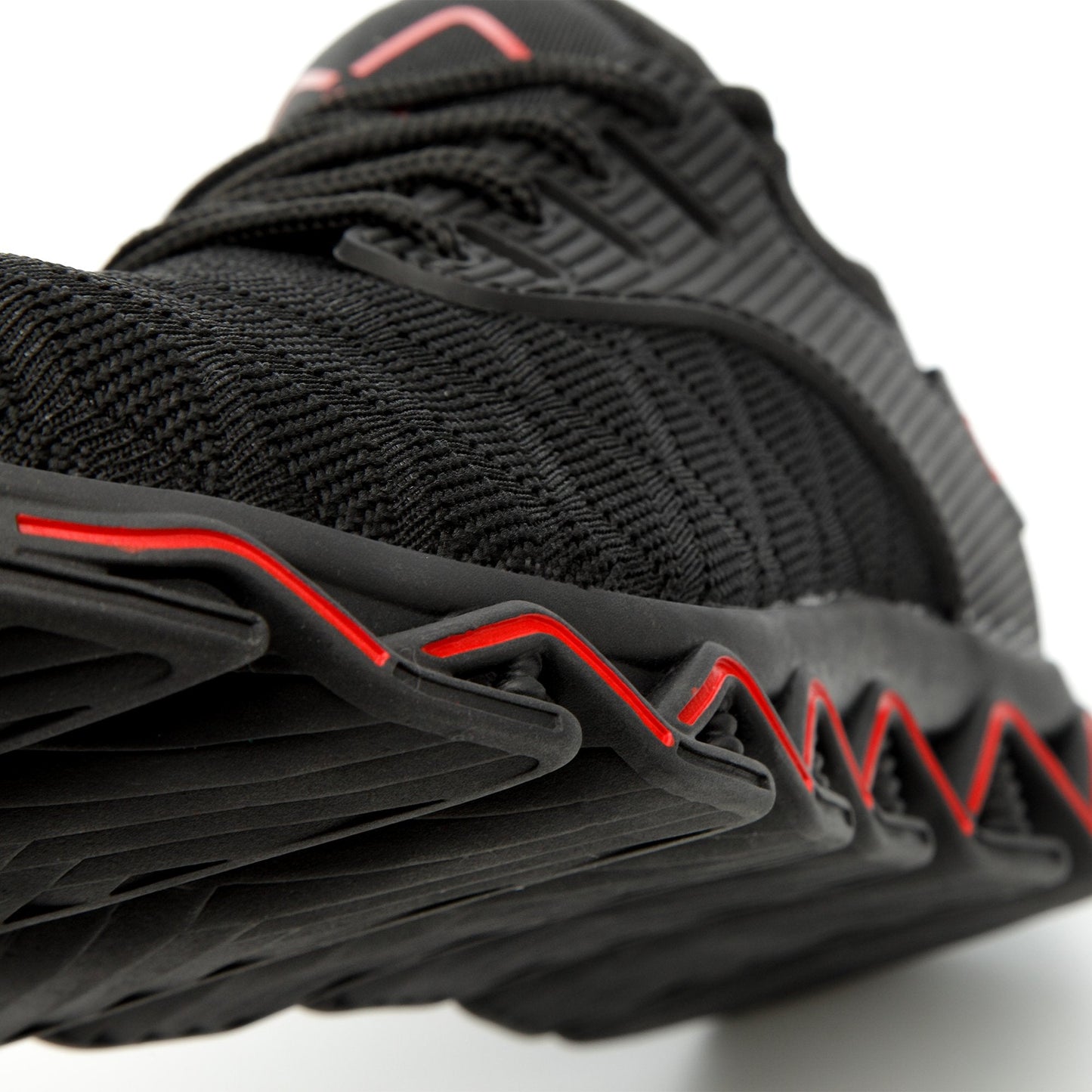 Tyche™ Black-Red Steel Toe Work Sneakers — Lightweight, Breathable, Slip-Resistant Safety Shoes