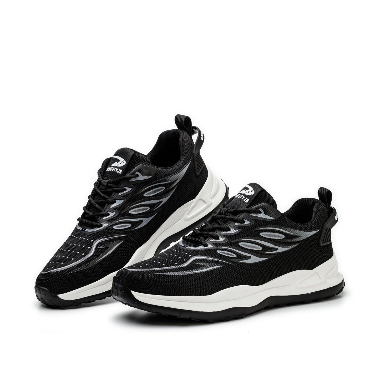 Anteros™ J3 S2 Steel Toe Work Sneakers — Lightweight, Breathable, Anti-Slip Industrial Safety Shoes (Black)