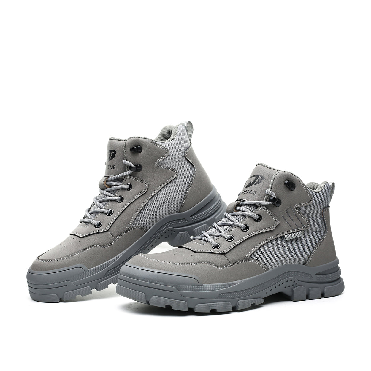 Erebus J3™ Steel Toe Work Boots — Lightweight, Slip-Resistant, Waterproof Safety Boots (Grey)