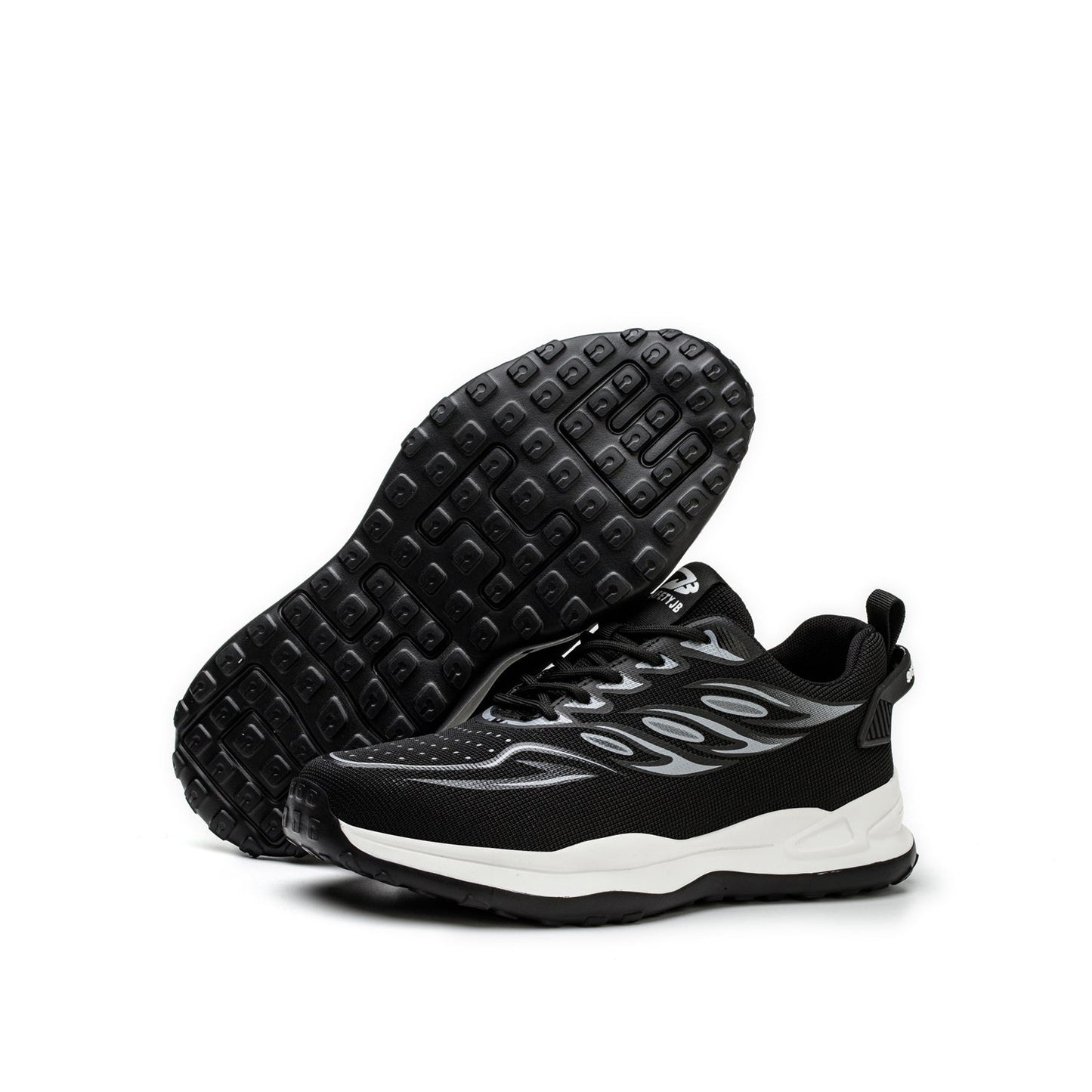 Anteros™ J3 S2 Steel Toe Work Sneakers — Lightweight, Breathable, Anti-Slip Industrial Safety Shoes (Black)