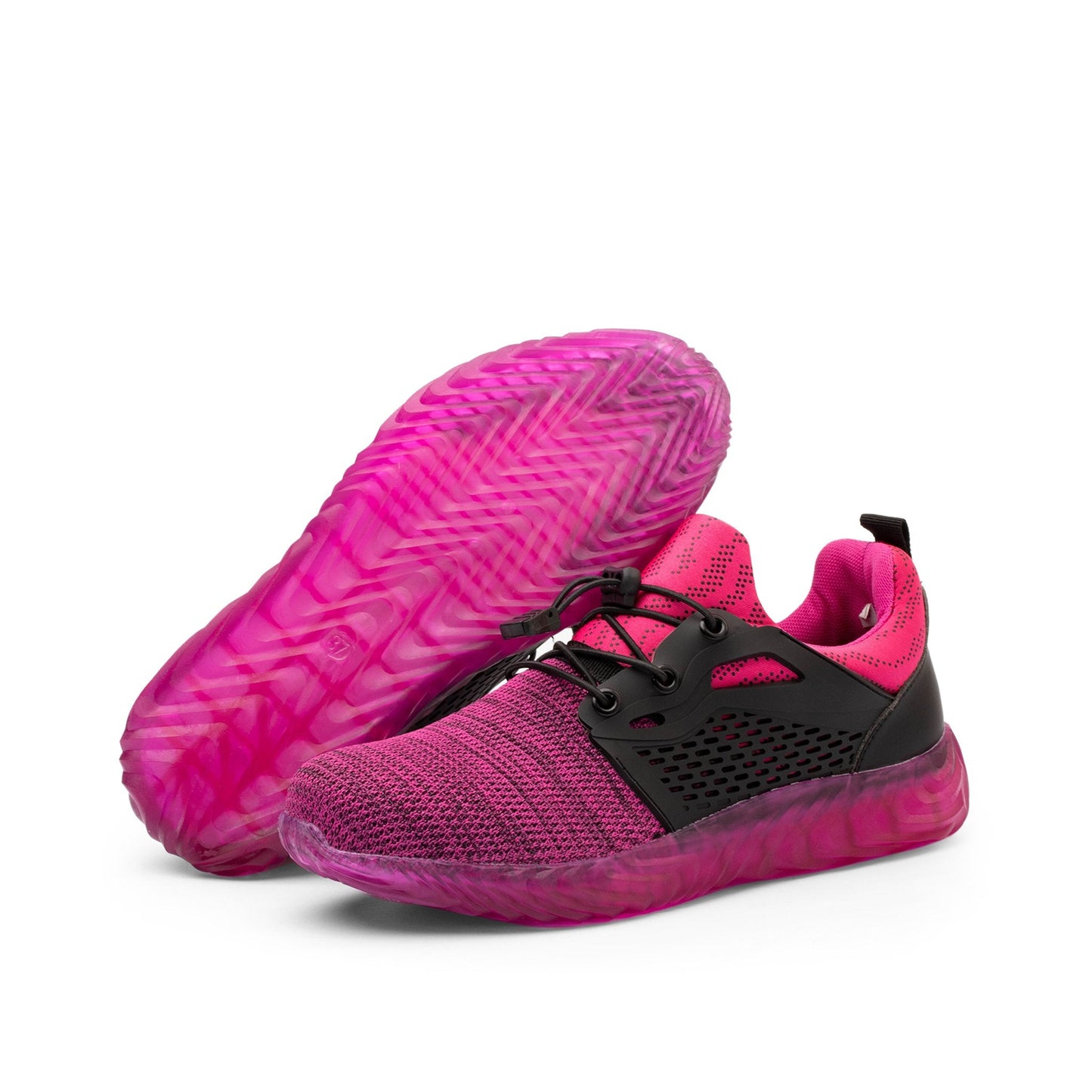 Harmonia™ Pink Steel Toe Safety Sneakers — Lightweight, Breathable, Anti-Slip Women’s Work Shoes