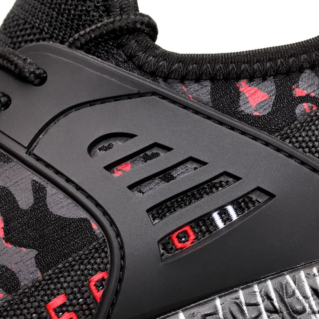 Calypso™ Camo Steel Toe Sneakers — Lightweight, Anti-Slip, Shock-Absorbing Safety Shoes (Black/Red)