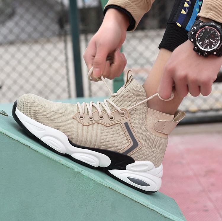 Alecto™ J3 Beige Steel Toe Work Sneakers — Lightweight, Breathable, Anti-Slip Safety Shoes for All-Day Protection