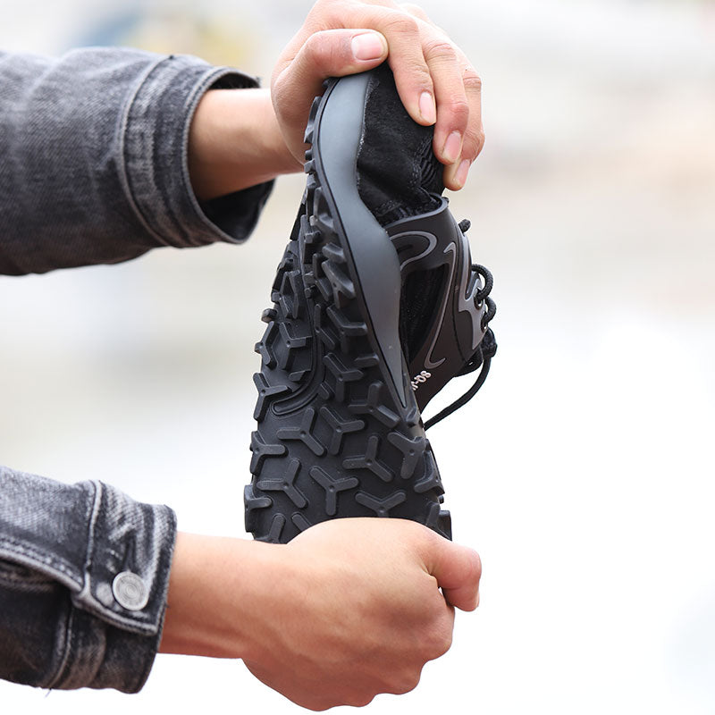 Eris™ Steel Toe SQ Ju Bang — Lightweight, Breathable, Anti-Slip Military-Grade Work Sneakers (Black)