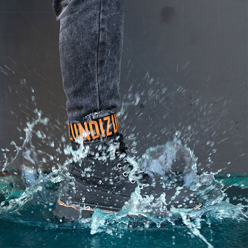 Boreas™ Black Steel Toe Work Boots — Heavy-Duty, Slip-Resistant, Lightweight Safety Boots for Men