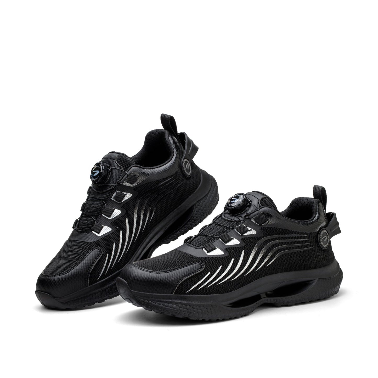 Kharon J3™ Steel Toe Sneakers — Lightweight, Shock-Absorbing, Anti-Slip Work Safety Shoes (Black)