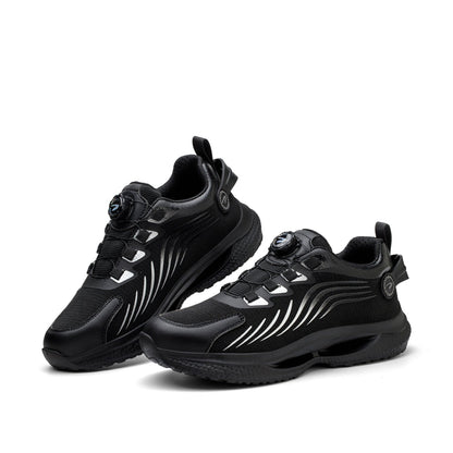 Kharon J3™ Steel Toe Sneakers — Lightweight, Shock-Absorbing, Anti-Slip Work Safety Shoes (Black)