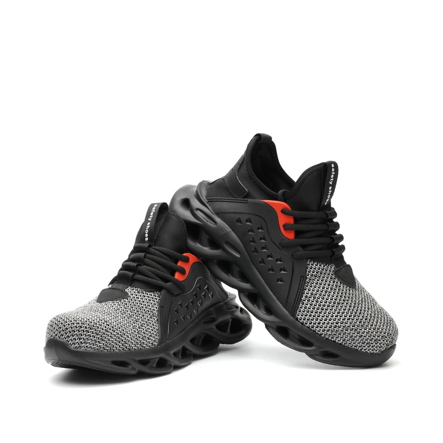 Xenon™ Grey Steel Toe Work Sneakers — Lightweight, Breathable, Anti-Slip Safety Shoes for Men