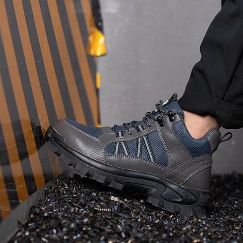 Themis™ J3 Grey Steel Toe Work Shoes — Rugged, Lightweight, Anti-Slip Safety Footwear