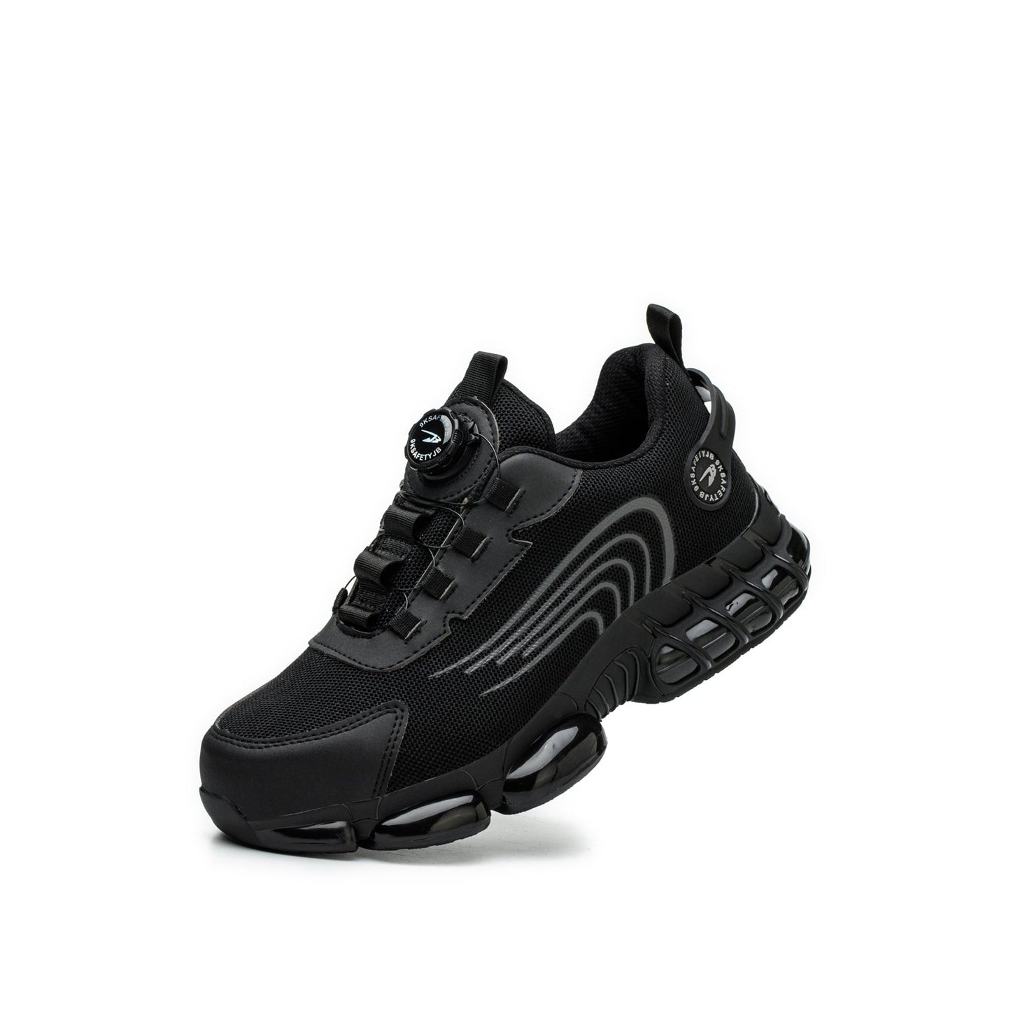 Kronos™ Black Steel Toe Safety Sneakers — Lightweight, Puncture-Proof, Shock-Absorbing Work Shoes