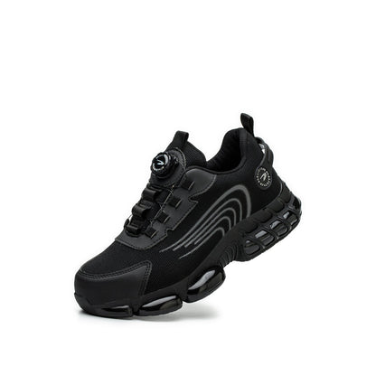 Kronos™ Black Steel Toe Safety Sneakers — Lightweight, Puncture-Proof, Shock-Absorbing Work Shoes
