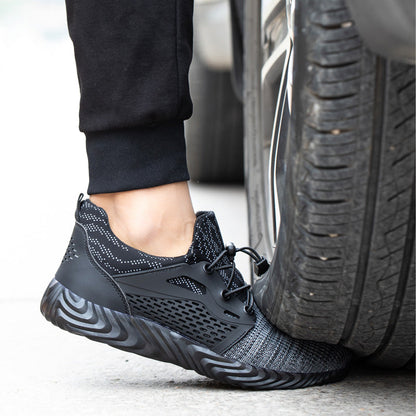 Harmonia™ Grey Steel Toe Safety Sneakers — Lightweight, Breathable, Anti-Slip Women’s Work Shoes