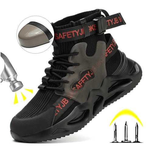 Clio™ Fortex Steel Toe Safety Sneakers — Lightweight, Anti-Puncture, Shock-Absorbing Work Shoes