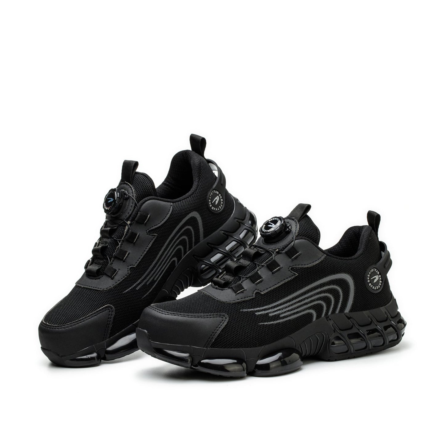 Kronos™ Black Steel Toe Safety Sneakers — Lightweight, Puncture-Proof, Shock-Absorbing Work Shoes