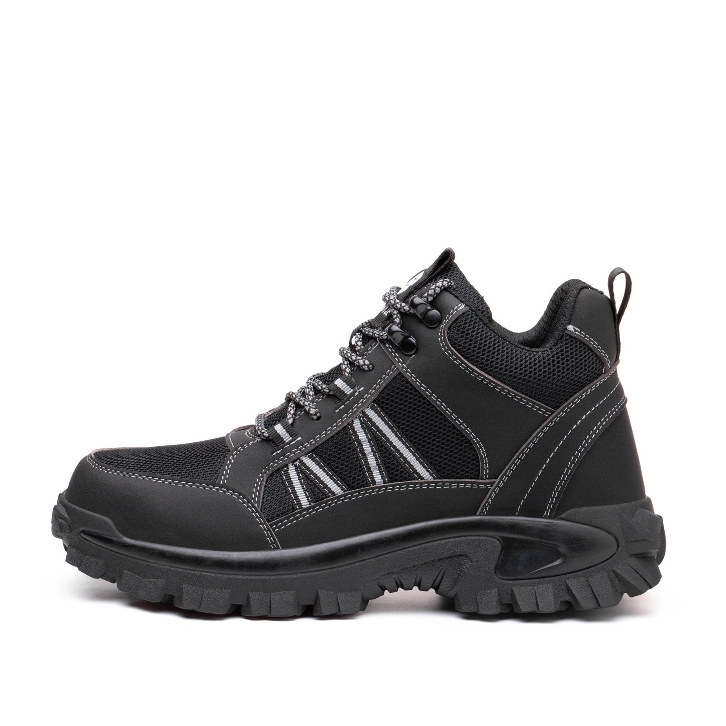 Themis™ J3 Black Steel Toe Work Shoes — Rugged, Lightweight, Anti-Slip Safety Footwear