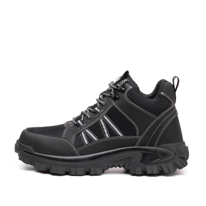 Themis™ J3 Black Steel Toe Work Shoes — Rugged, Lightweight, Anti-Slip Safety Footwear
